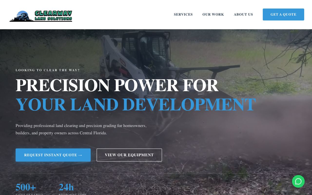 Clearway Land Solutions website